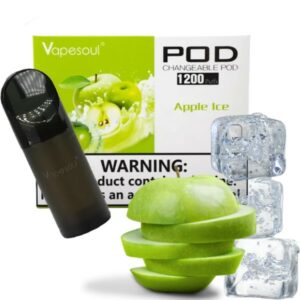 Cartucho p/ Pod Recarregável Apple Ice 1200 puffs- Vapesoul 3 Unid